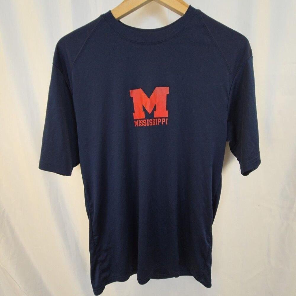 Mississippi Braves Shirt Mens Large Navy Blue Basketball Number 32 Graphic Tee